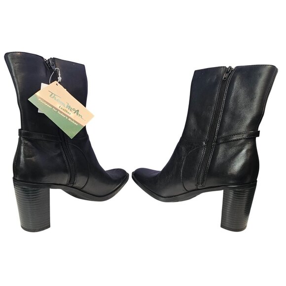 Thom Mcan Leather Heeled Boots Sz 7.5 Womens Style 21913 Black NWT See Descript - Picture 8 of 16